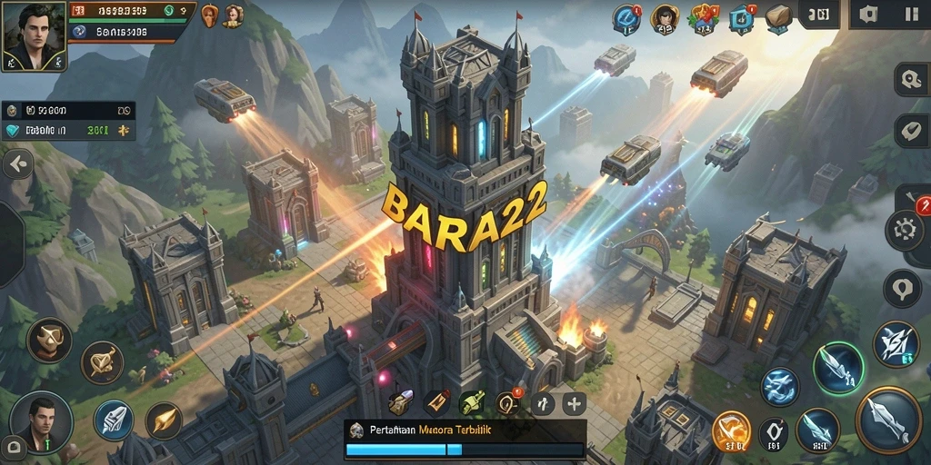 Tampilan gameplay Tower Defense yang menegangkan dan strategis.