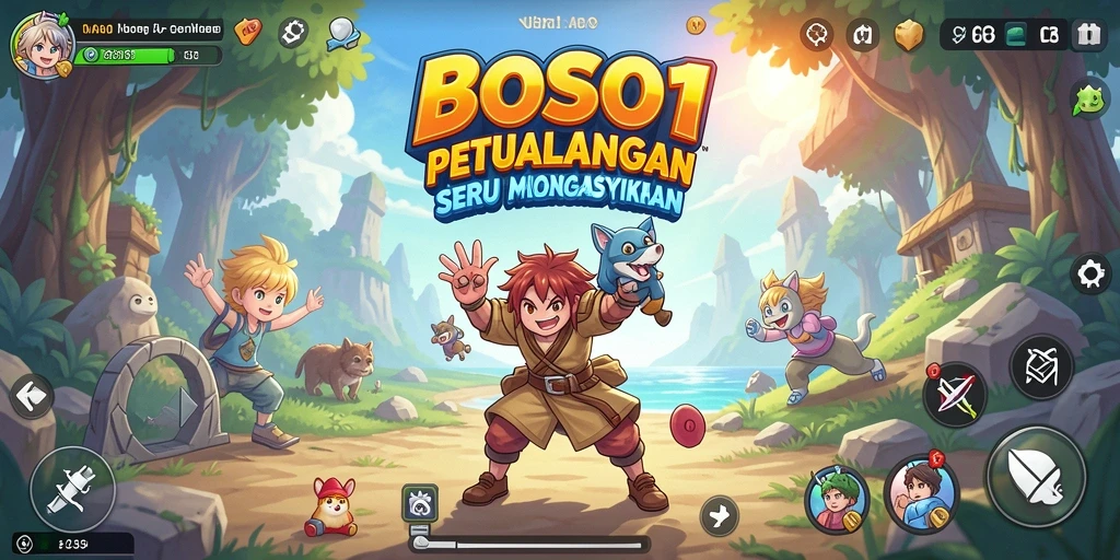 Gameplay <strong>BOS01</strong> yang menampilkan karakter anime dalam aksi seru.