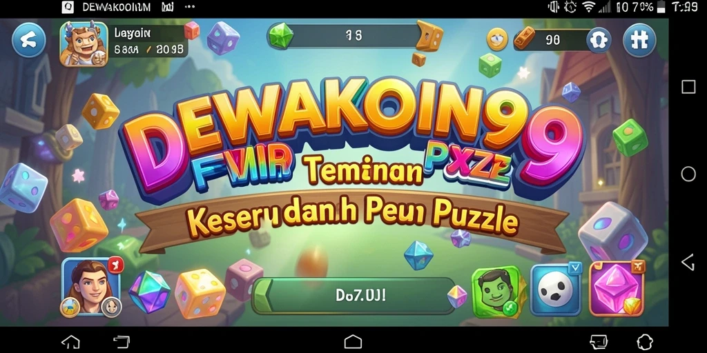 Screenshot utama DEWAKOIN99 menampilkan gameplay Puzzle yang menantang.