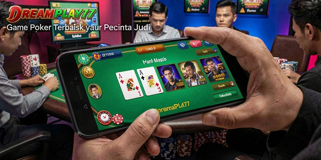 Tampilan gameplay menegangkan dalam game Poker DREAMPLAY77.