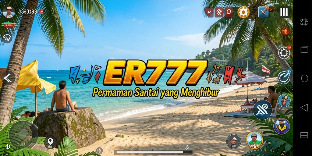 Tampilan gameplay menarik ER777 dengan desain warna-warni.