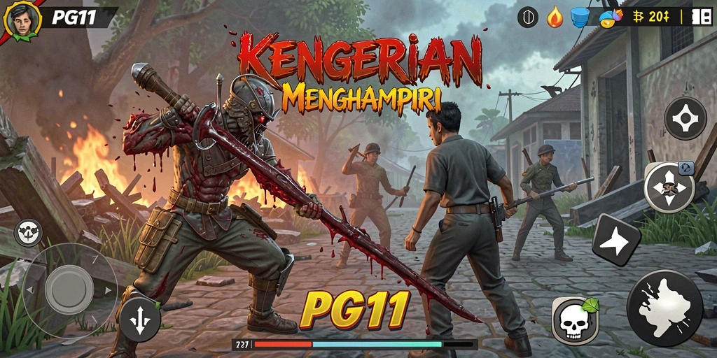 Screenshot PG11 menampilkan momen menegangkan saat menjelajahi area angker.