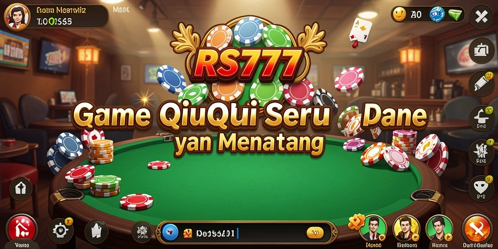 Screenshot gameplay RS777 menampilkan momen seru di permainan QiuQiu.