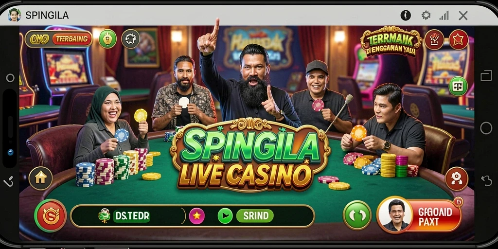 Tampilan gameplay SPINGILA yang mendebarkan di Live Casino.